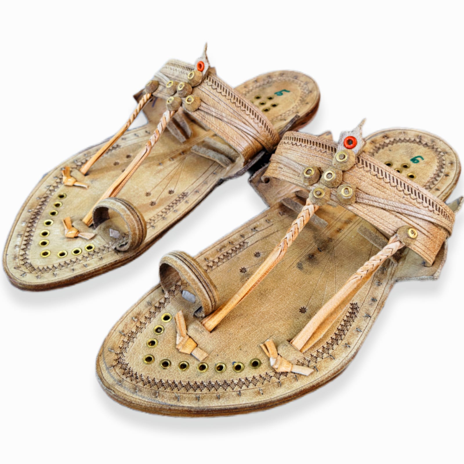 Kurundwadi Natural Shade Kolhapuri Chappal