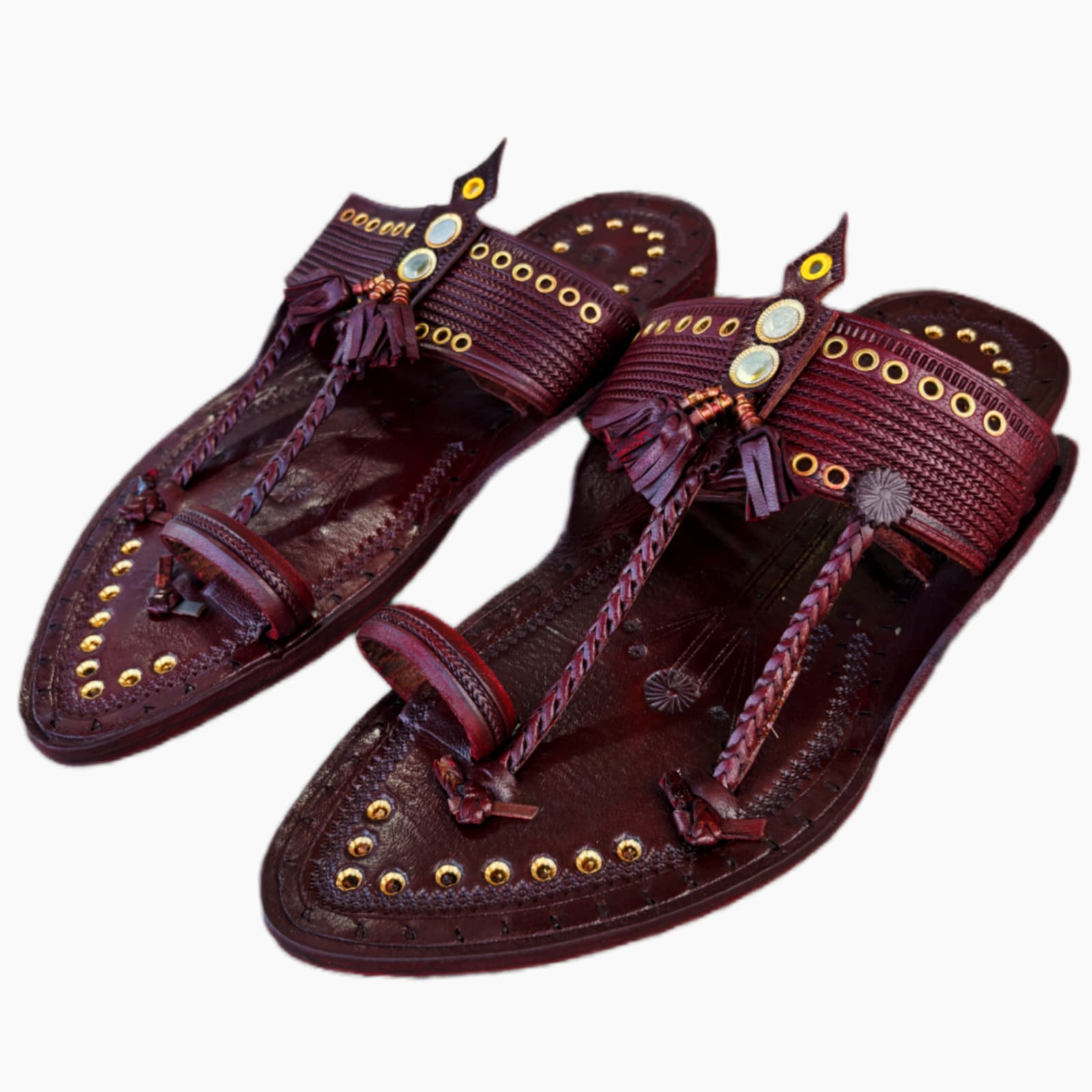 Telwali Sankeshwari Leather Stitched Kolhapuri Chappal